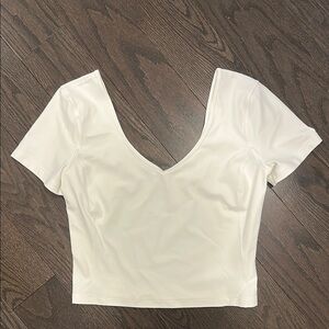 Lululemon Align white crop tshirt